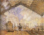Claude Monet Railway station Sweden oil painting artist